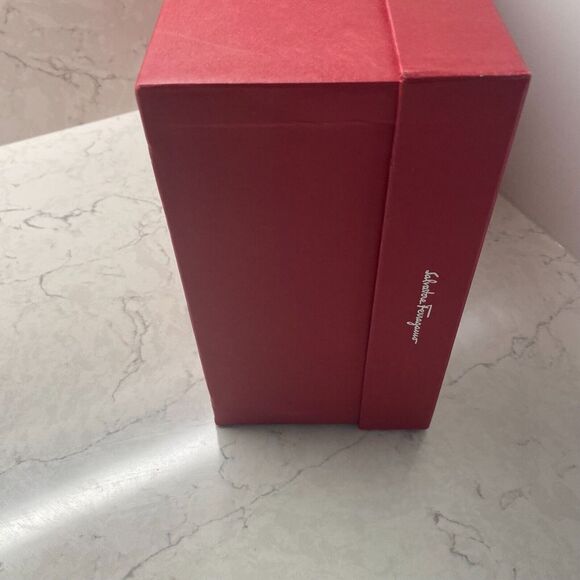 Salvatore Ferragamo Red Cardboard Shoes Empty Box - L 13.5" x W 8.5" x H‎ 5" - Picture 4 of 12